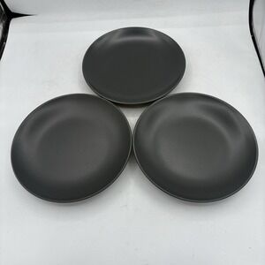 Ikea Salad Plates 12011-1 Matte 7.75" Dark Blue Gray Lot Set of 3
